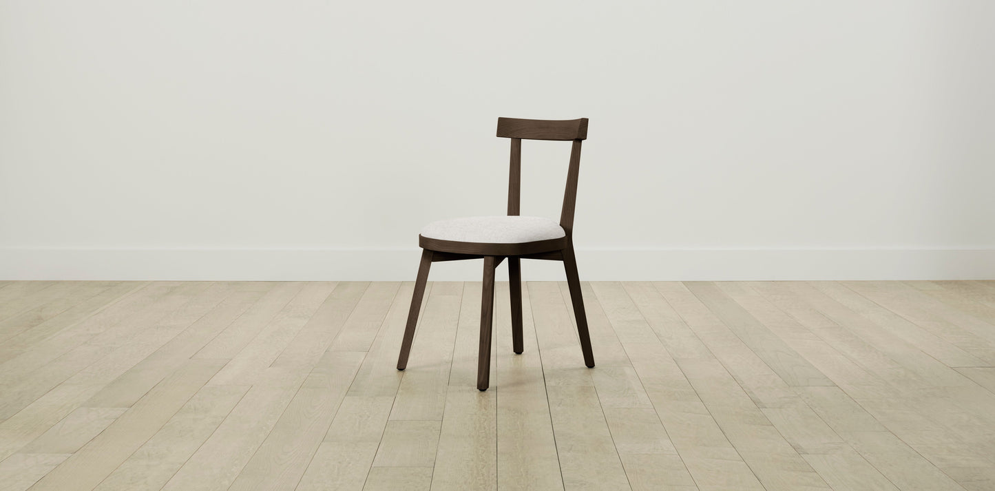 The Allen - Belgian Linen Egret Dining Chair