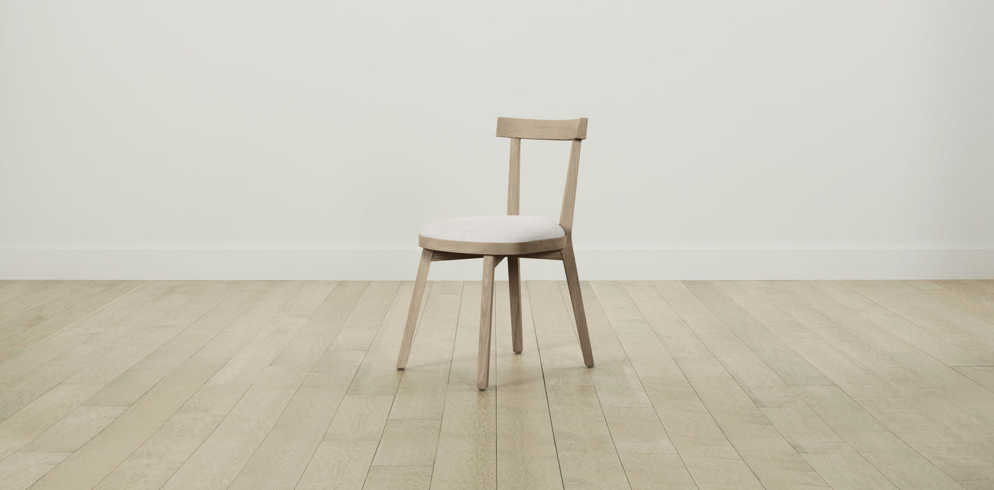 The Allen - Belgian Linen Egret Dining Chair
