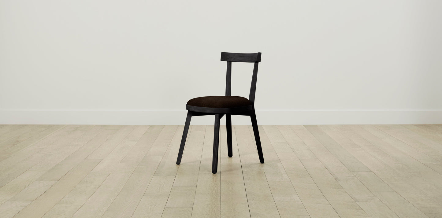 The Allen - Mohair Chocolate Dining Chair
