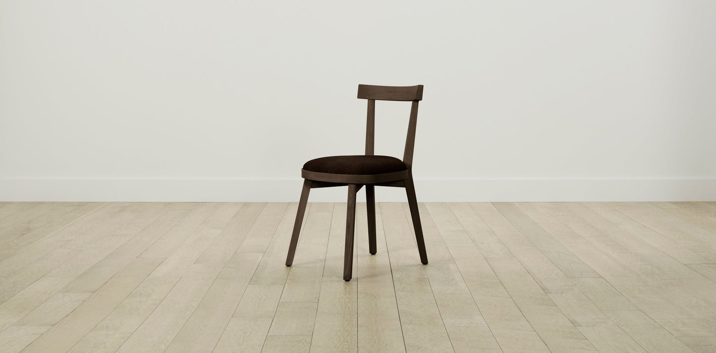 The Allen - Mohair Chocolate Dining Chair
