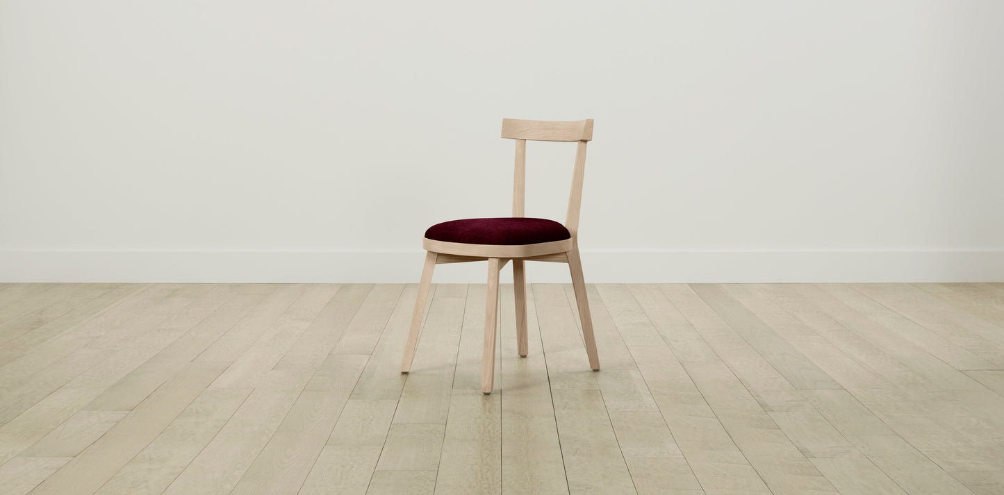 The Allen - Mohair Crimson Dining Chair