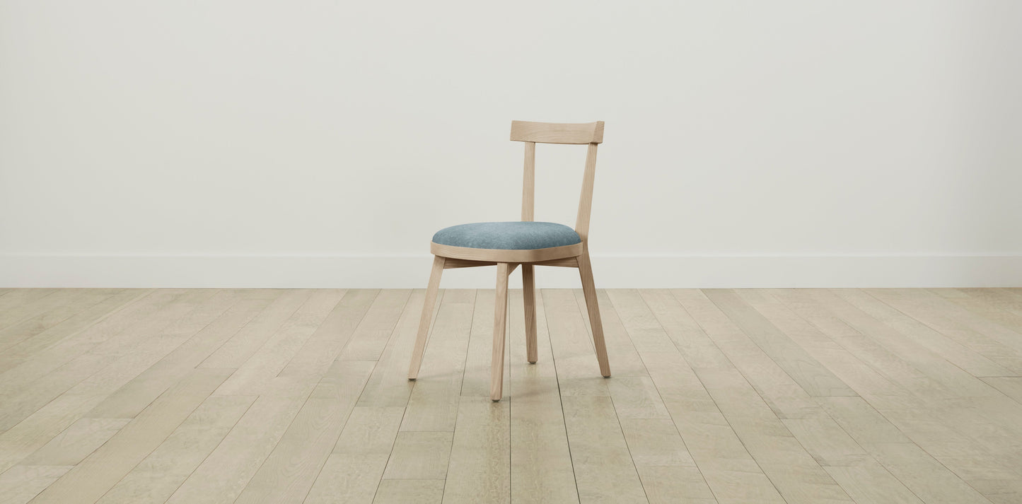 The Allen - Mohair Slate Blue Dining Chair