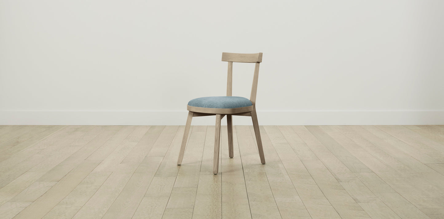 The Allen - Mohair Slate Blue Dining Chair