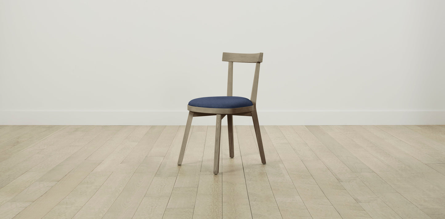 The Allen - Performance Chevron Indigo Dining Chair