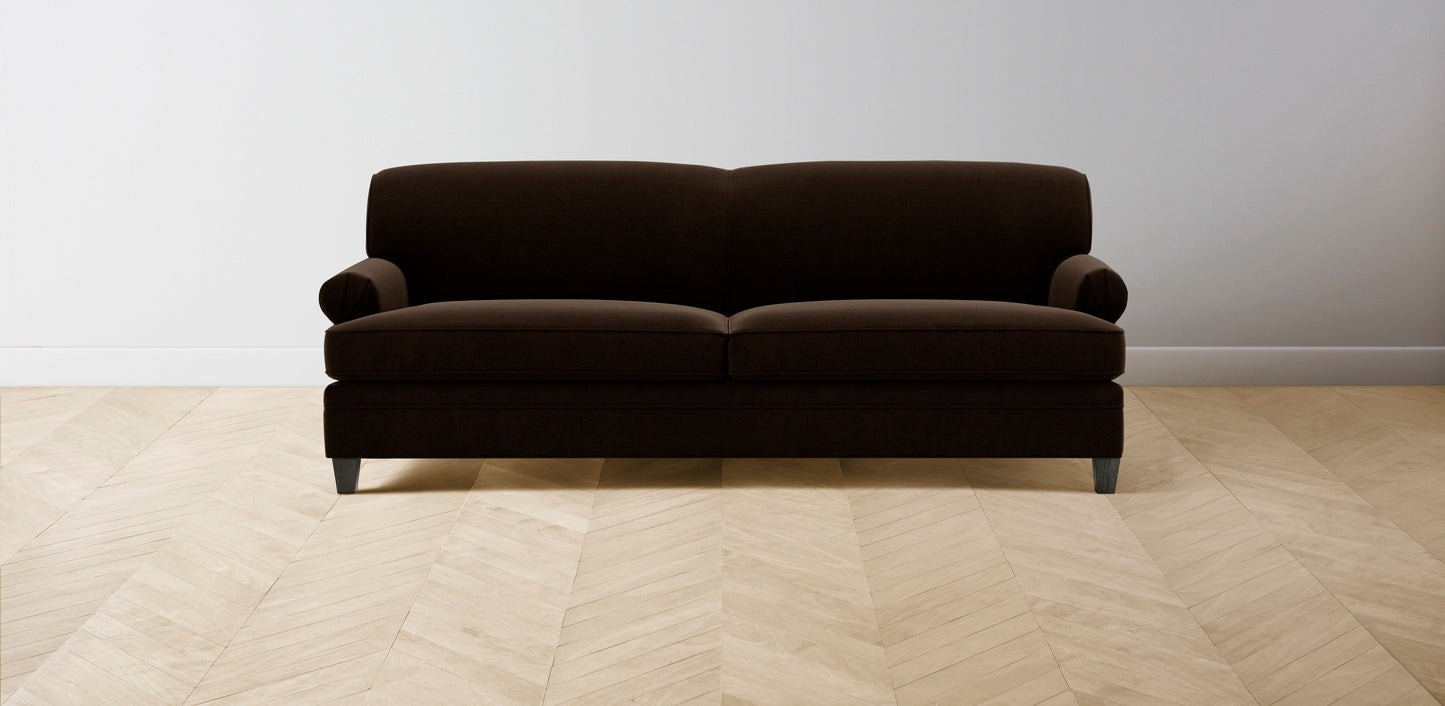 The Carmine - Mohair Chocolate Sofa