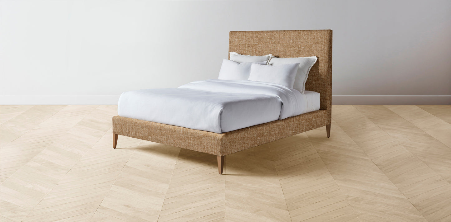 The Essex - Belgian Linen Chai Bed - 60" Headboard - Upholstered on reverse