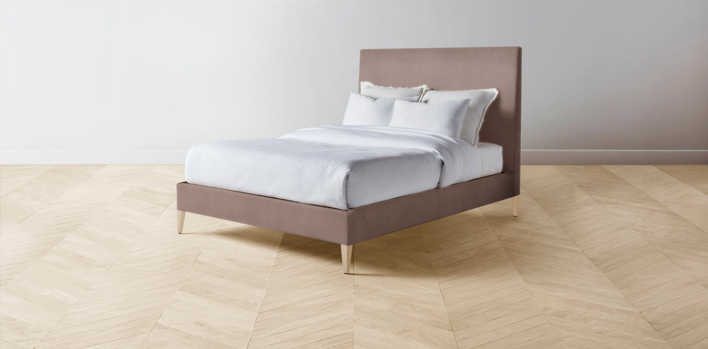 The Essex - Mohair Peony Bed - 60" Headboard - Upholstered on reverse