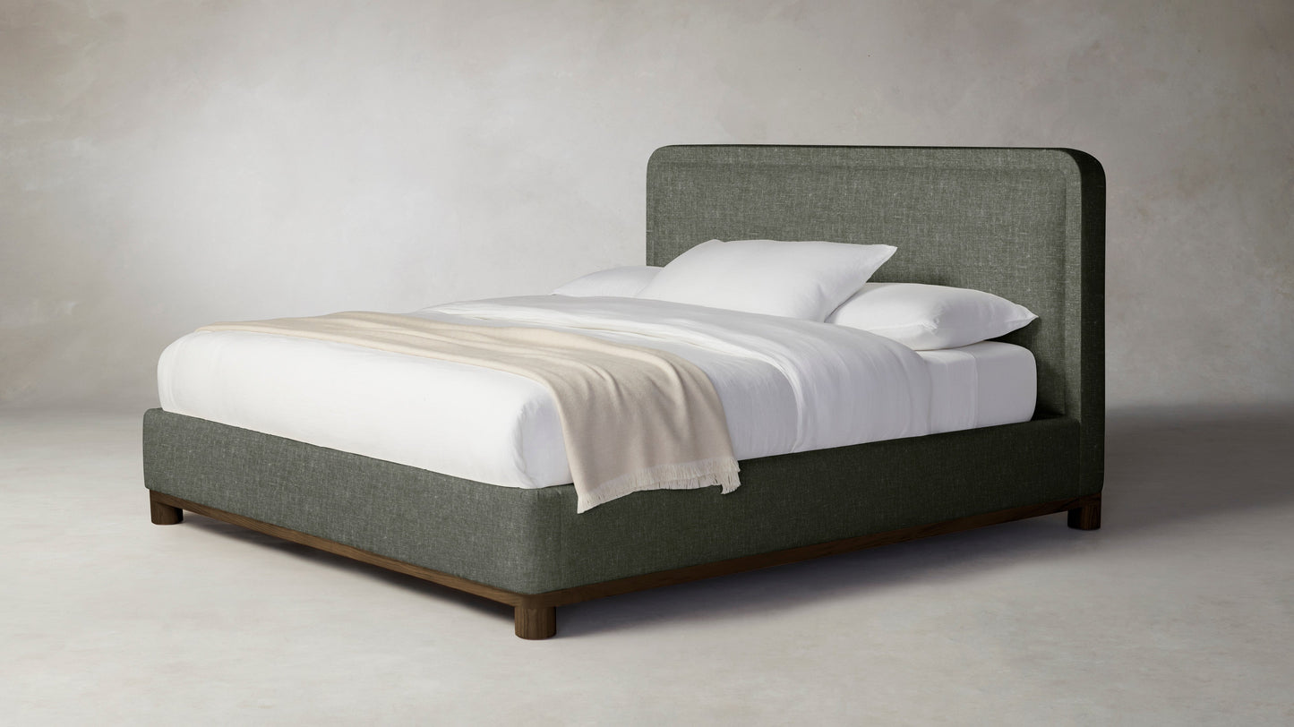 The Kent - Belgian Linen Thyme Bed - 47" Headboard