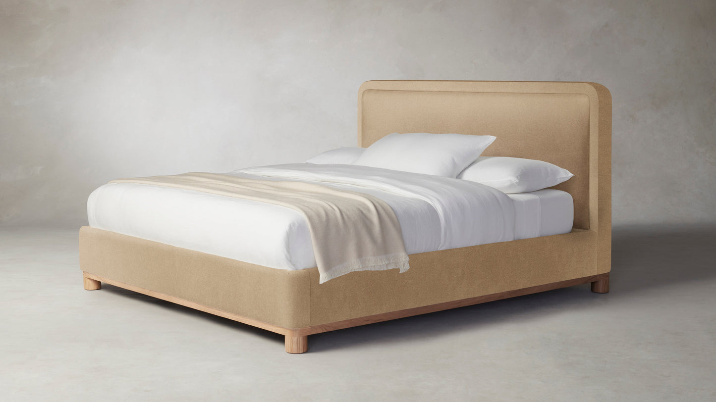 The Kent - Mohair Almond Bed - 53" Headboard