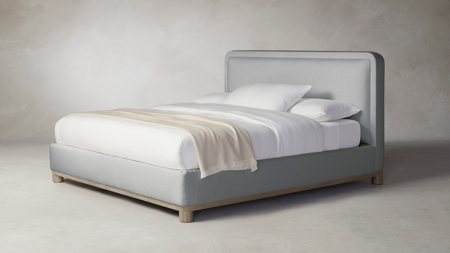 The Kent - Performance Textured Linen Mineral Bed - 53" Headboard