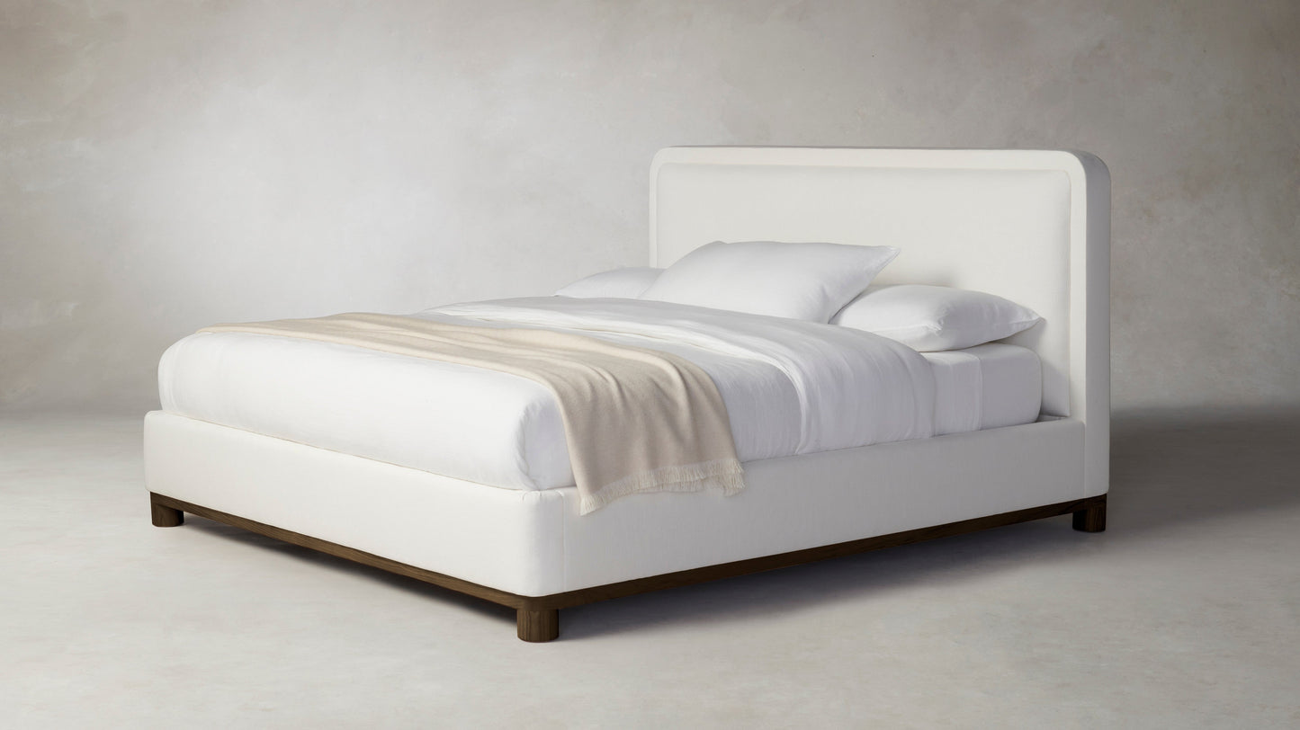 The Kent - Performance Textured Linen Pearl Bed - 53" Headboard