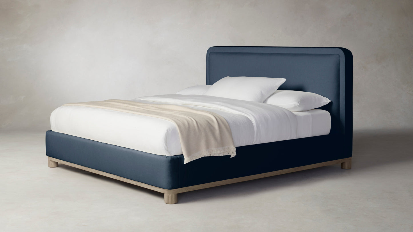 The Kent - Performance Textured Linen Seaside Bed - 53" Headboard