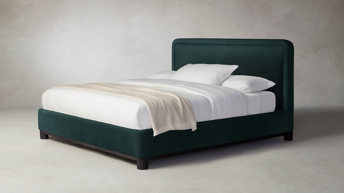 The Kent - Performance Velvet Emerald Bed - 47" Headboard