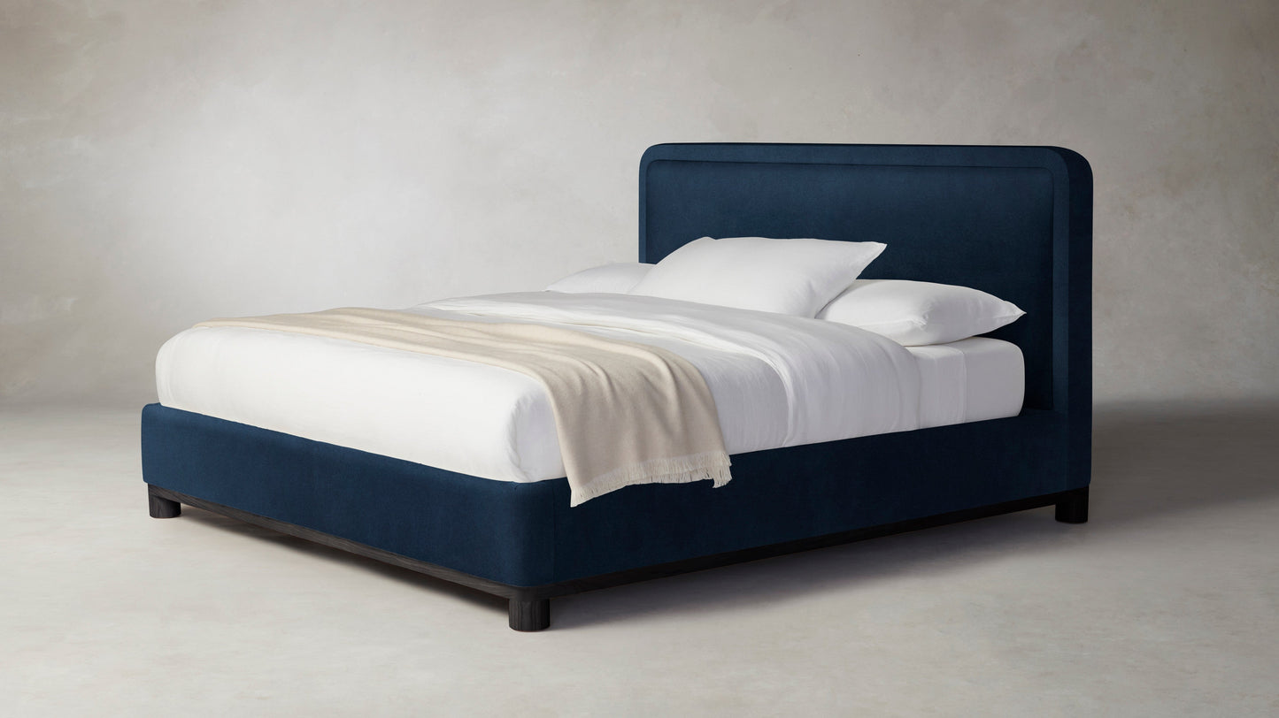 The Kent - Performance Velvet Sapphire Bed - 47" Headboard