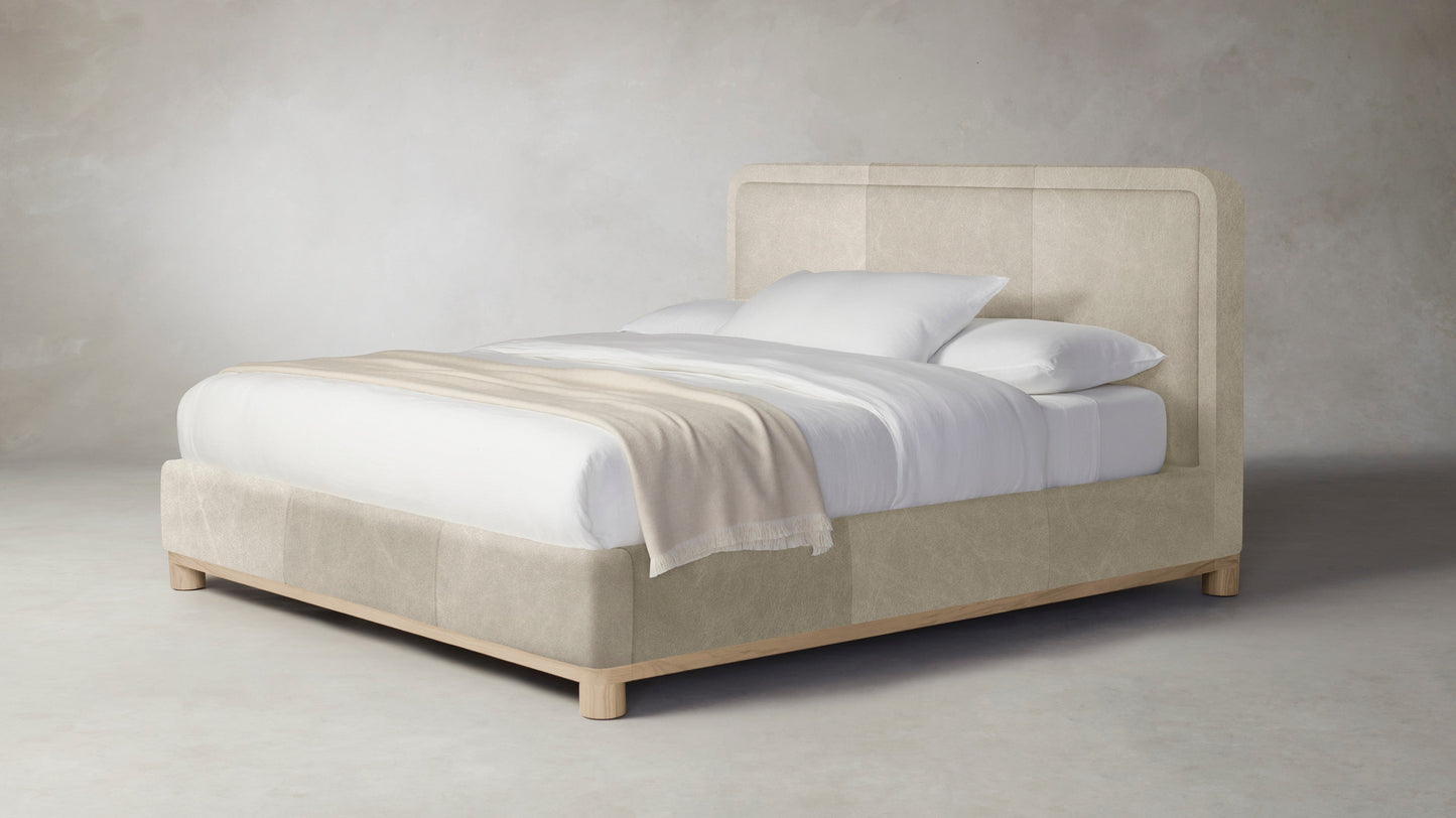 The Kent - Tuscan Leather Bisque Bed - 41" Headboard