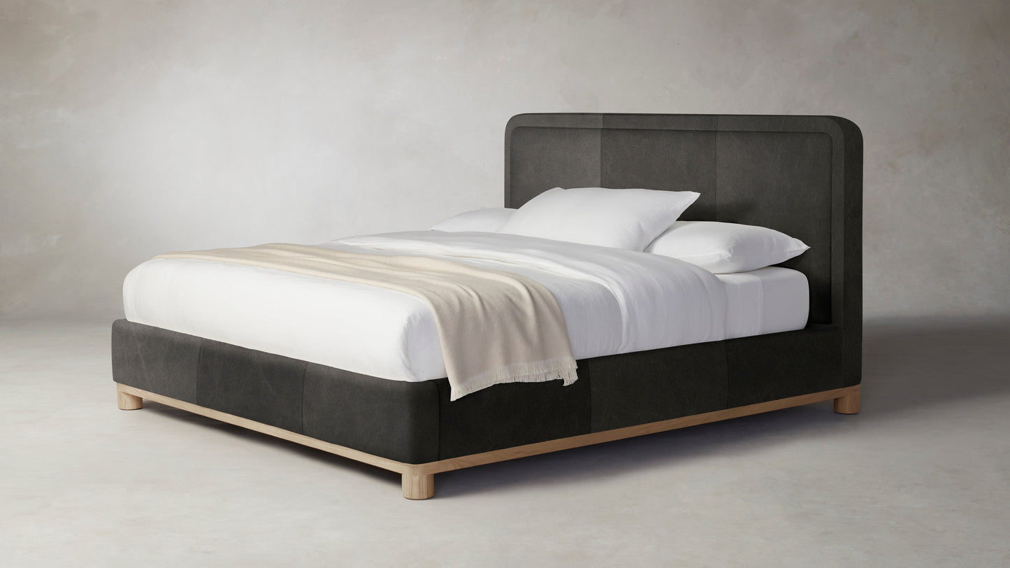 The Kent - Tuscan Leather Seal Bed - 53" Headboard