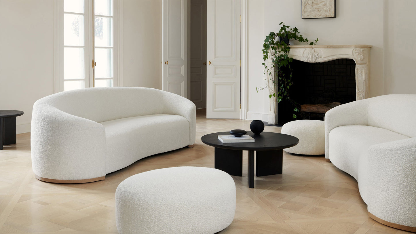 The Chelsea - Italian Bouclé White Sofa