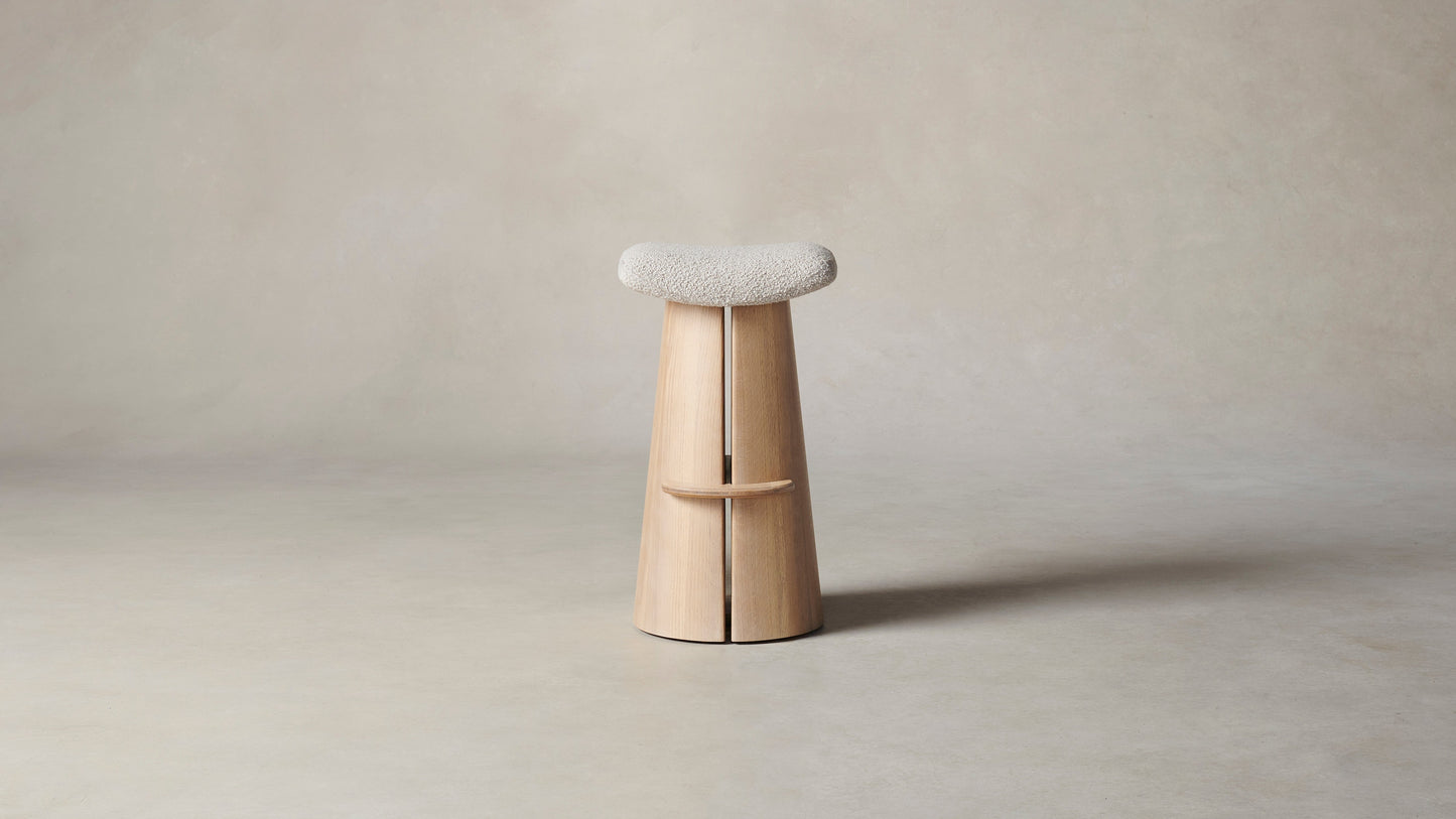 The Weston - Italian Bouclé Fossil Bar and Counter Stool