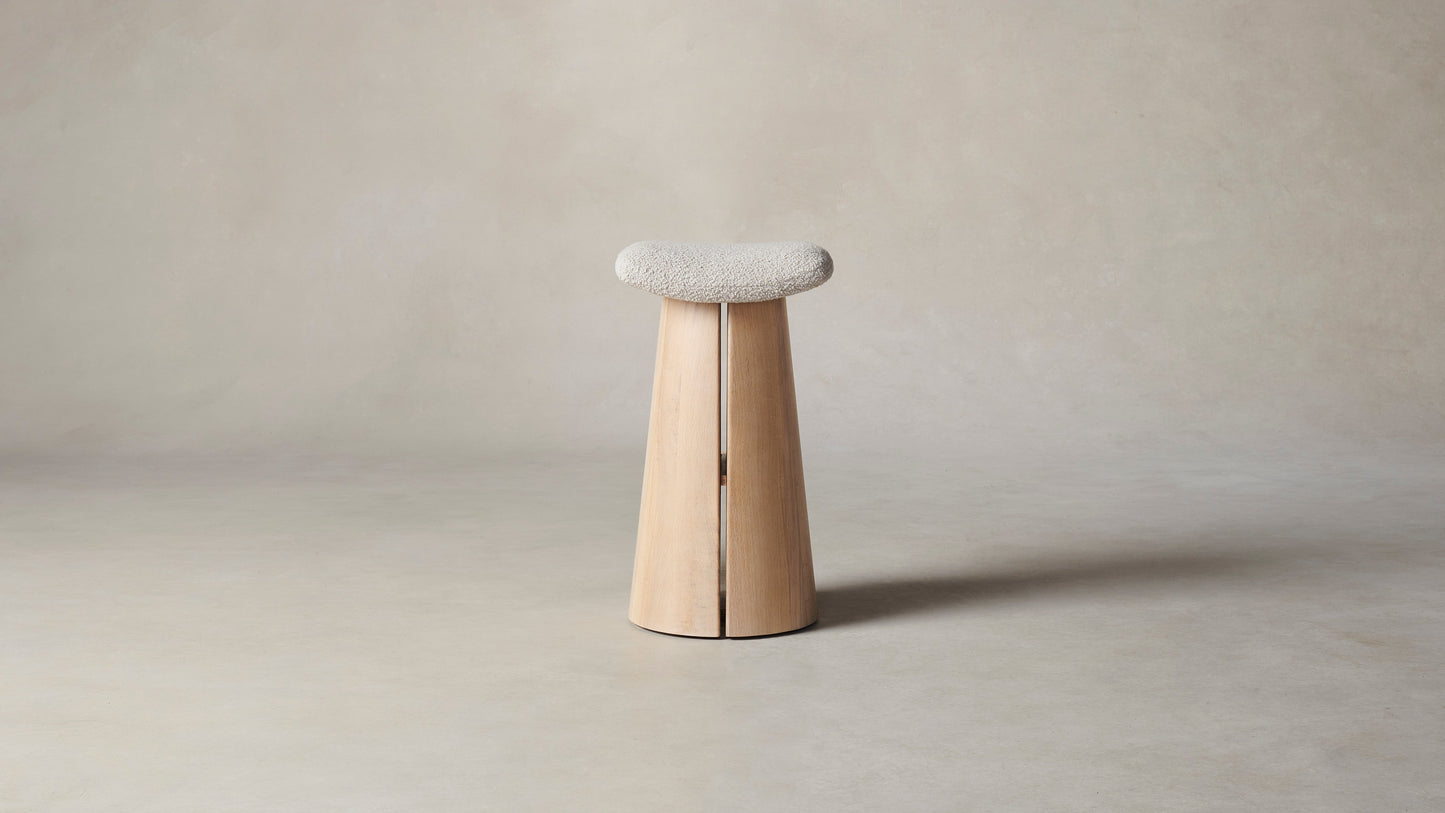 The Weston - Italian Bouclé Fossil Bar and Counter Stool