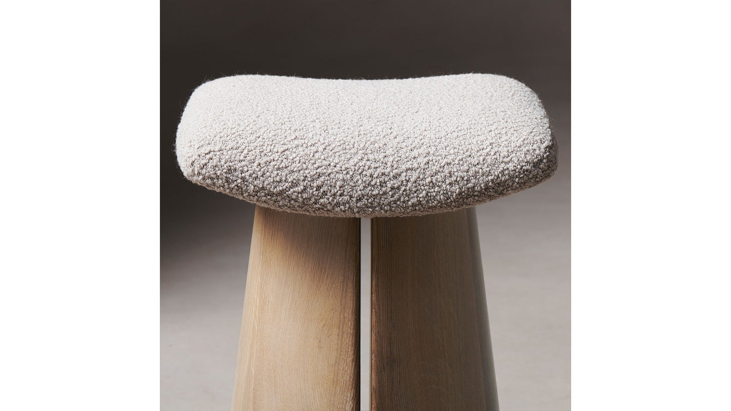 The Weston - Italian Bouclé Fossil Bar and Counter Stool