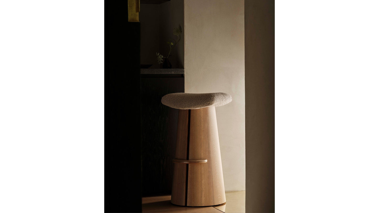 The Weston - Italian Bouclé Fossil Bar and Counter Stool