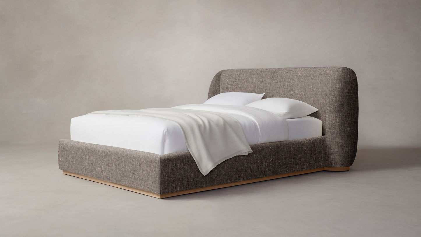 The Smith - Belgian Linen Carob Bed - 42" Headboard