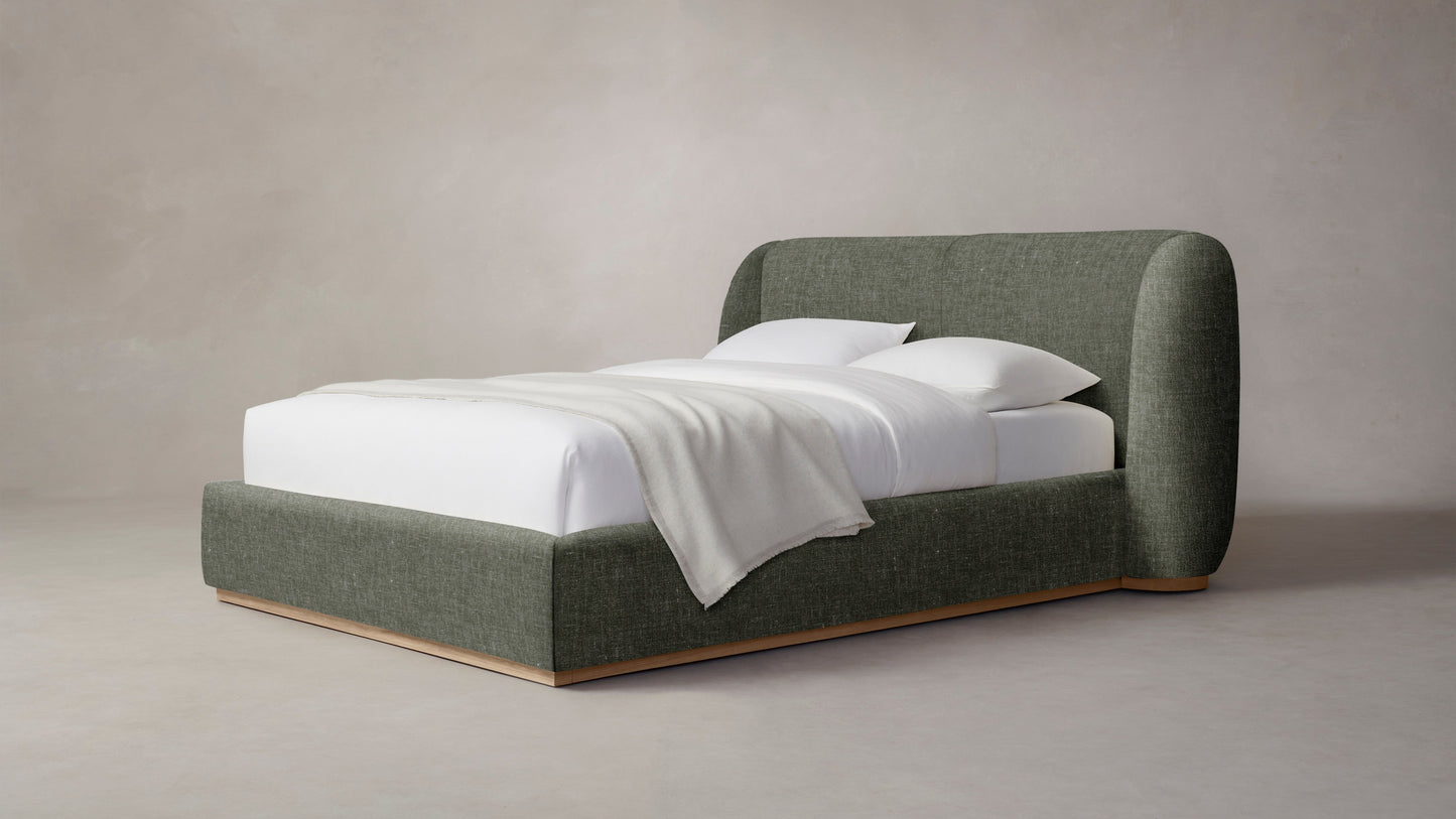 The Smith - Belgian Linen Thyme Bed - 42" Headboard