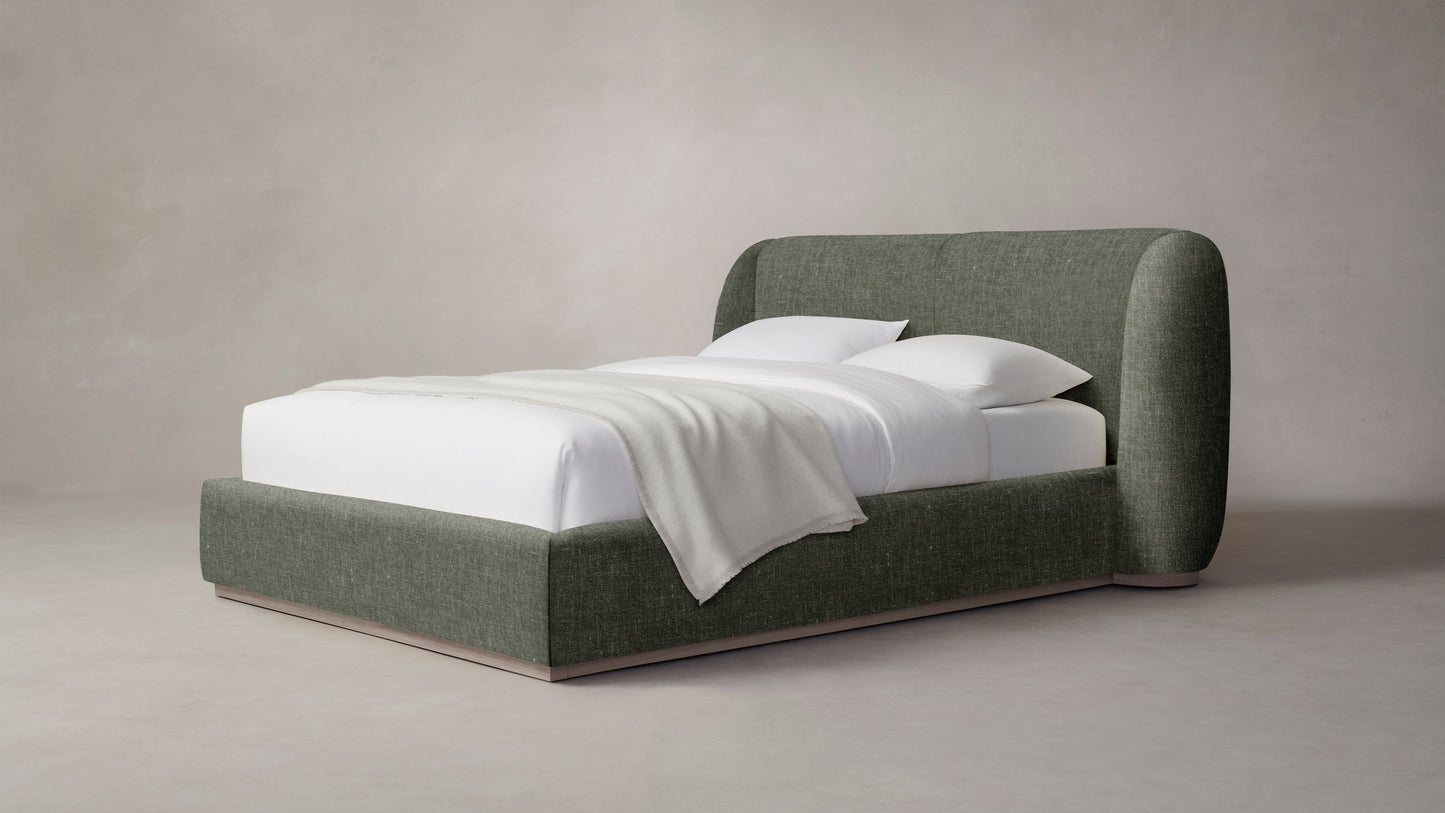The Smith - Belgian Linen Thyme Bed - 42" Headboard