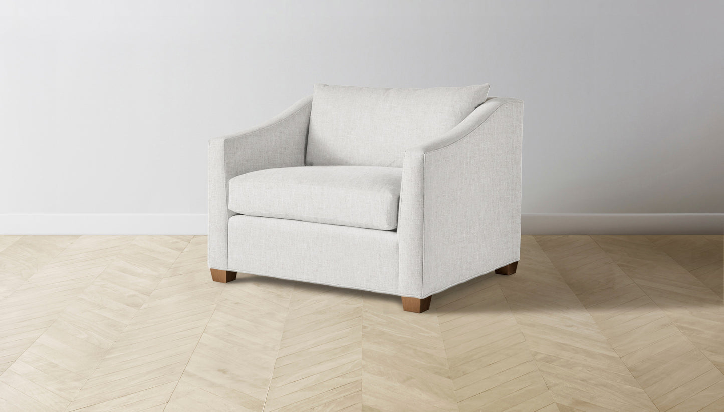 The Sullivan - Belgian Linen Egret Chair and a Half