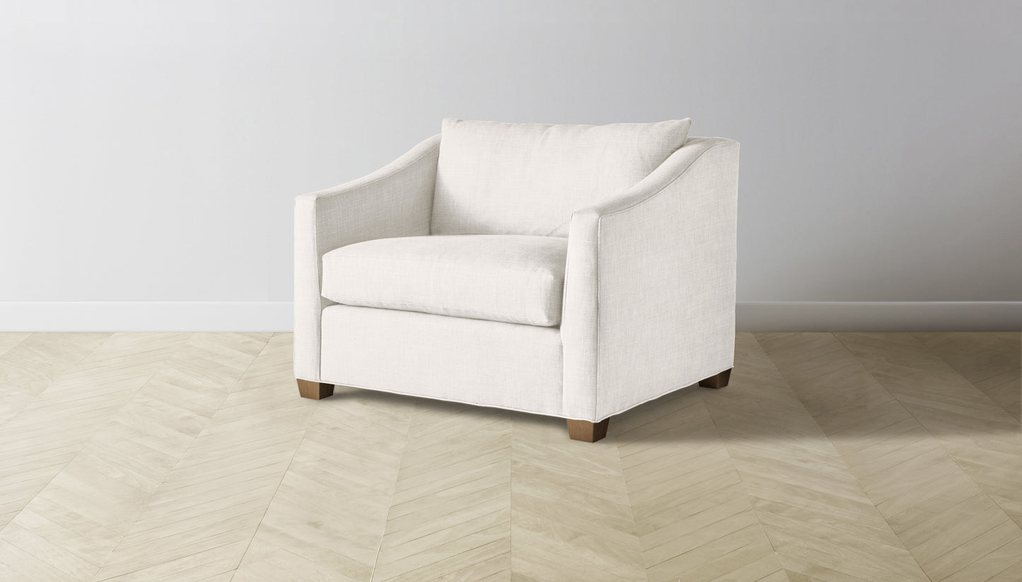 The Sullivan - Performance Textured Tweed Snow Chair and a Half