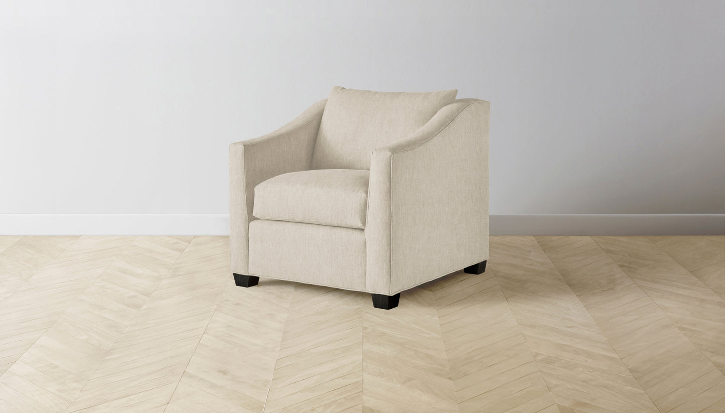 The Sullivan - Performance Stonewashed Linen Clamshell Chair