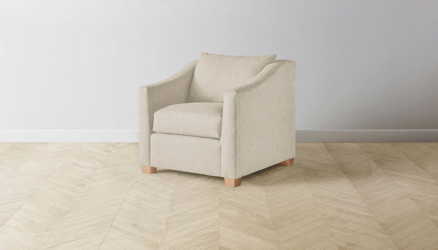 The Sullivan - Performance Stonewashed Linen Clamshell Chair