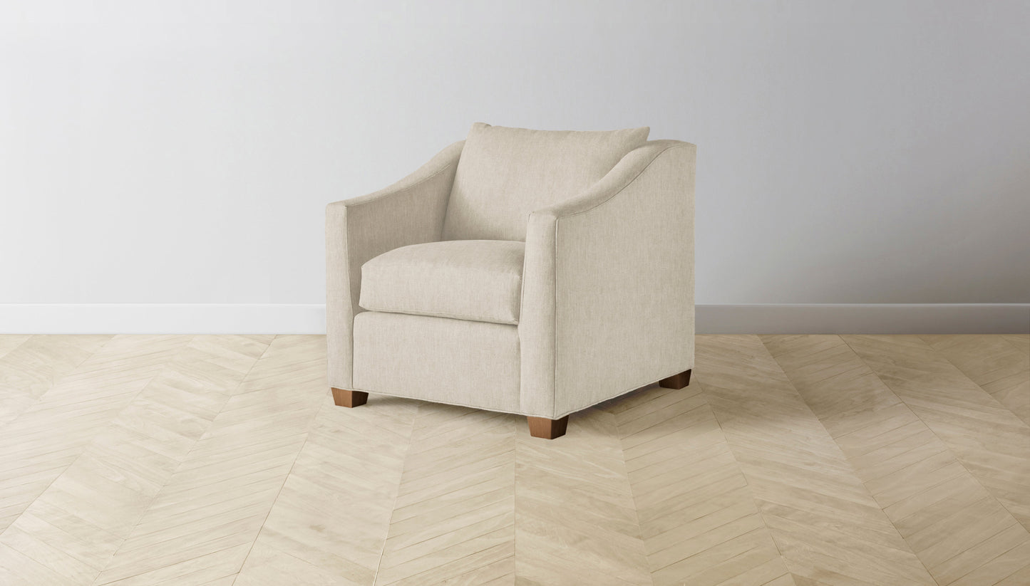 The Sullivan - Performance Stonewashed Linen Clamshell Chair