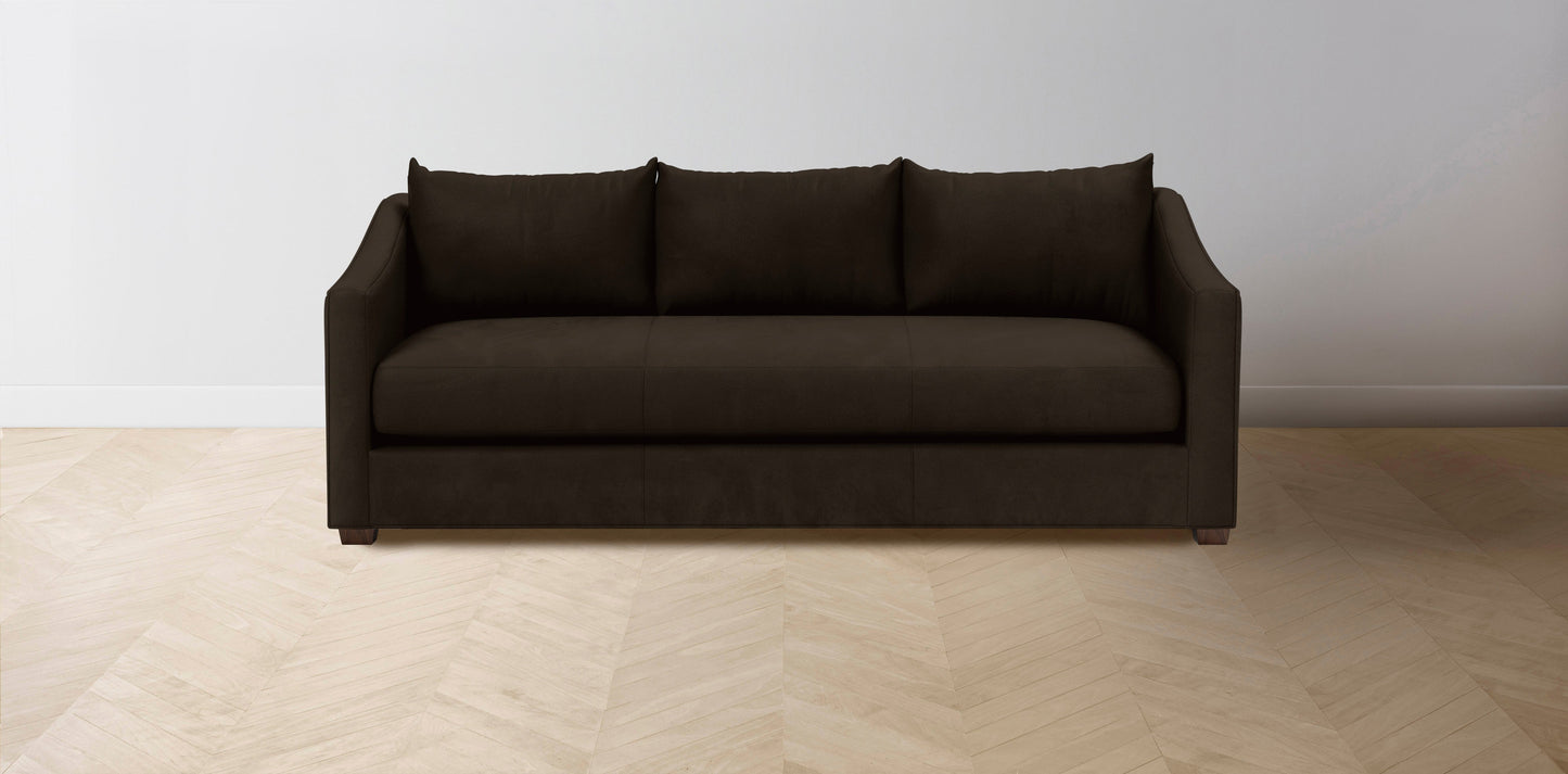 The Sullivan - Nubuck Leather Espresso Sofa