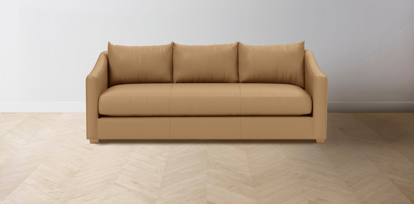 The Sullivan - Pebbled Leather Latte Sofa