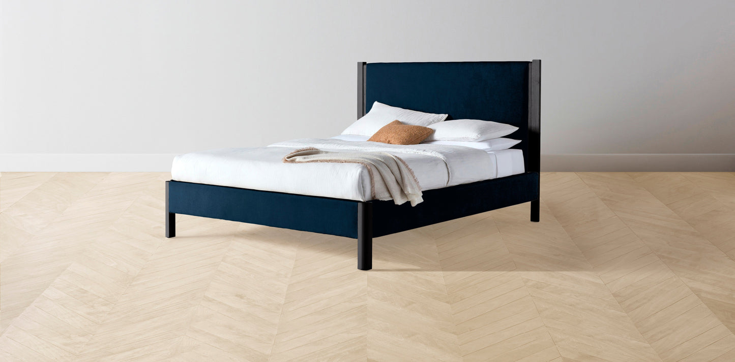 The Thompson - Mohair Admiral Bed - 48" Headboard - Upholstered on reverse