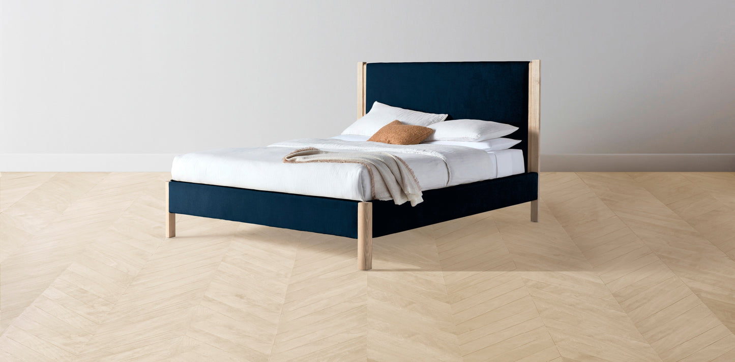 The Thompson - Mohair Admiral Bed - 48" Headboard - Upholstered on reverse