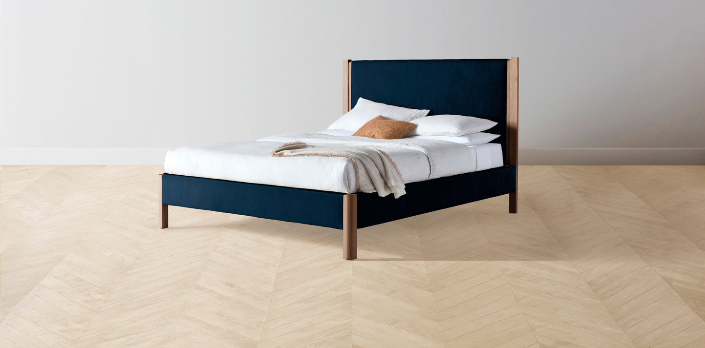 The Thompson - Mohair Admiral Bed - 48" Headboard - Upholstered on reverse