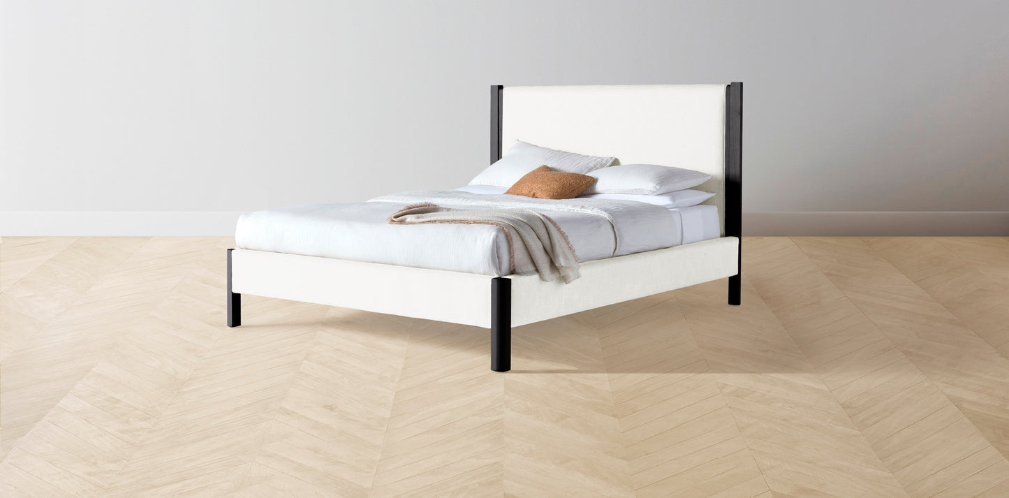 The Thompson - Performance Woven Chenille Lace Bed - 48" Headboard - Upholstered on reverse