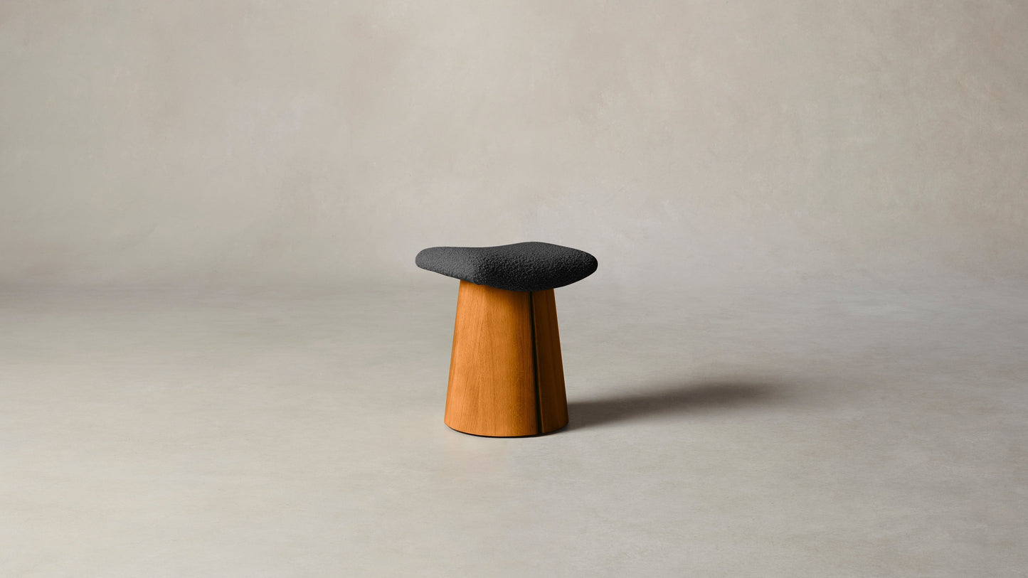 The Weston - Italian Bouclé Storm Accent Stool