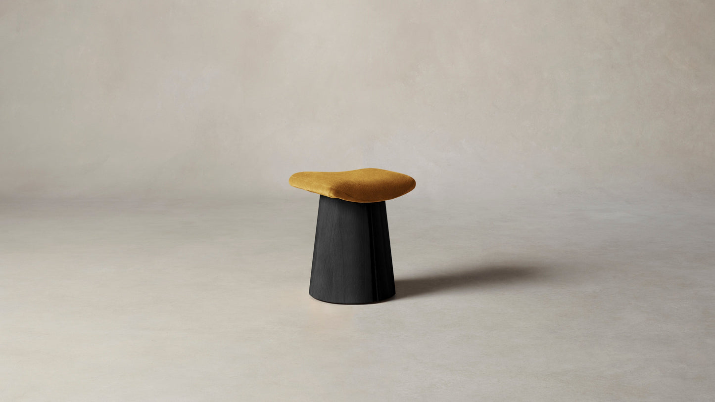 The Weston - Mohair Amber Accent Stool