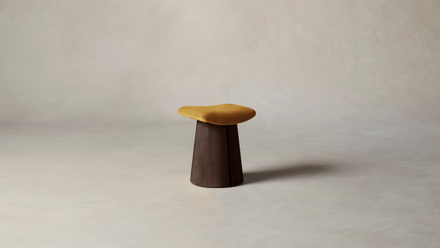 The Weston - Mohair Amber Accent Stool