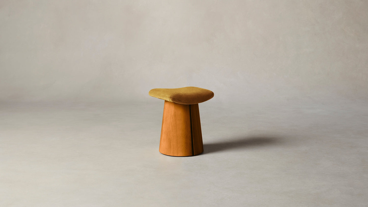 The Weston - Mohair Amber Accent Stool