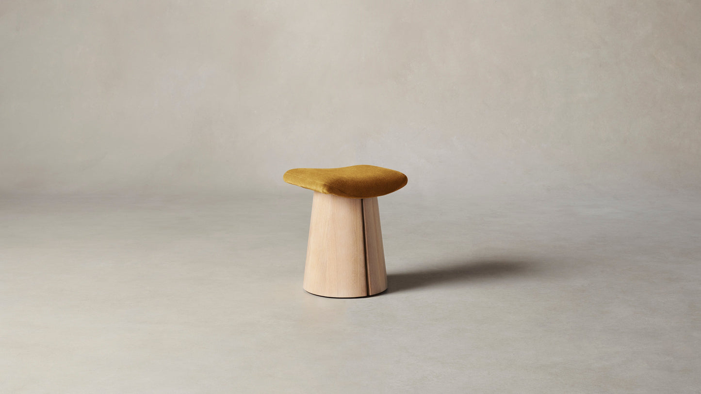 The Weston - Mohair Amber Accent Stool