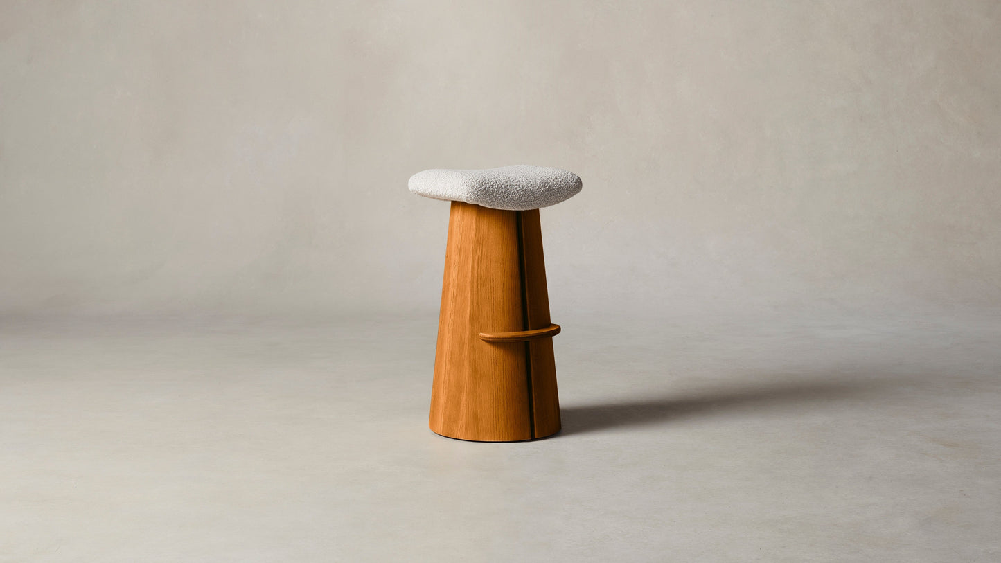 The Weston - Italian Bouclé Fossil Bar and Counter Stool