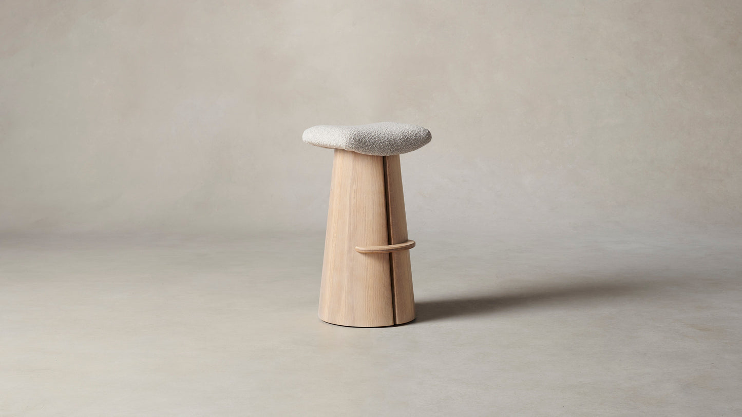 The Weston - Italian Bouclé Fossil Bar and Counter Stool