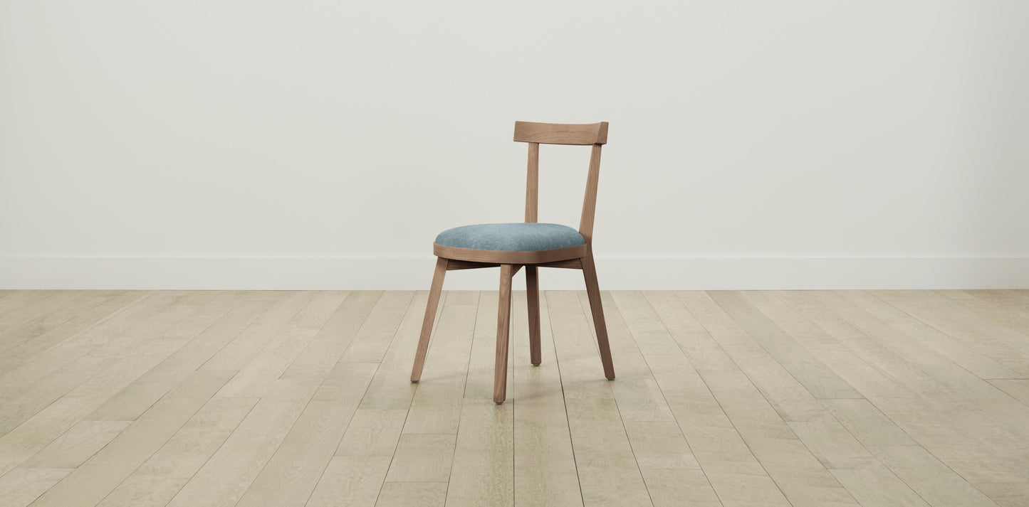 The Allen  - Mohair Slate Blue Dining Chair