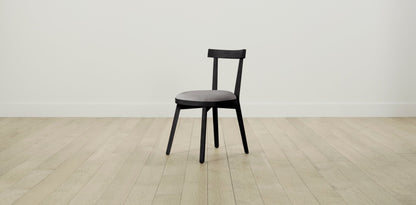 The Allen  - Nubuck Leather Asphalt Dining Chair