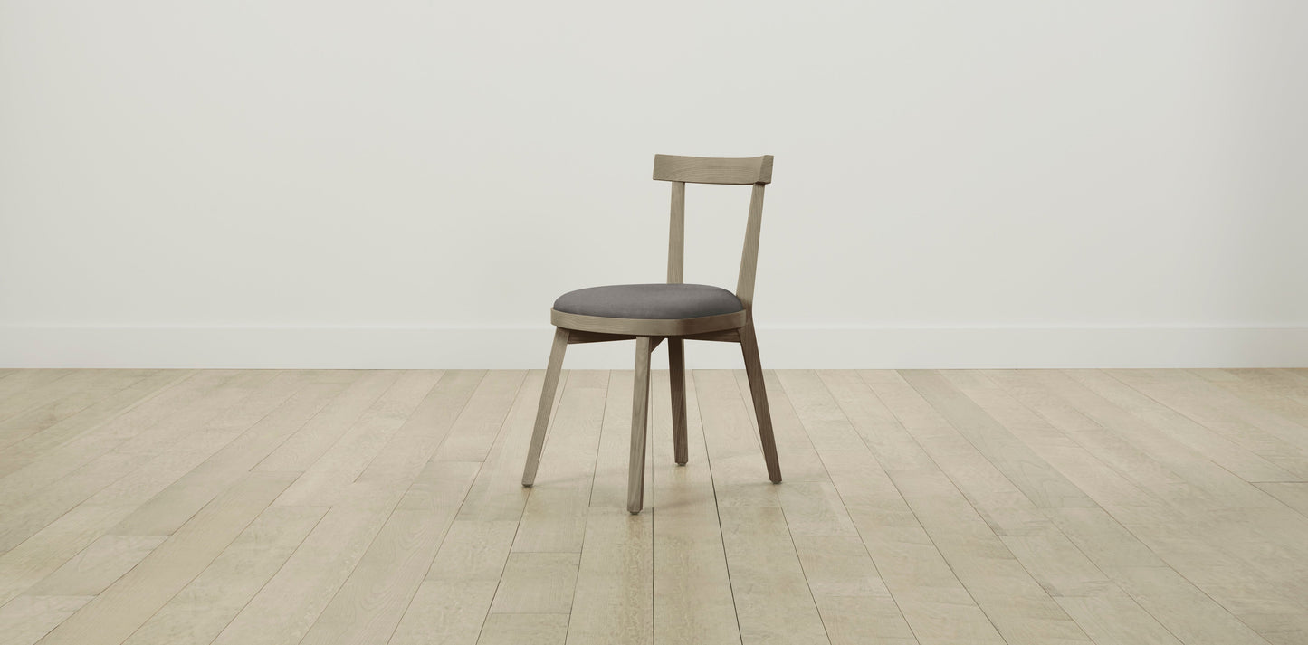 The Allen  - Pebbled Leather Ash Dining Chair