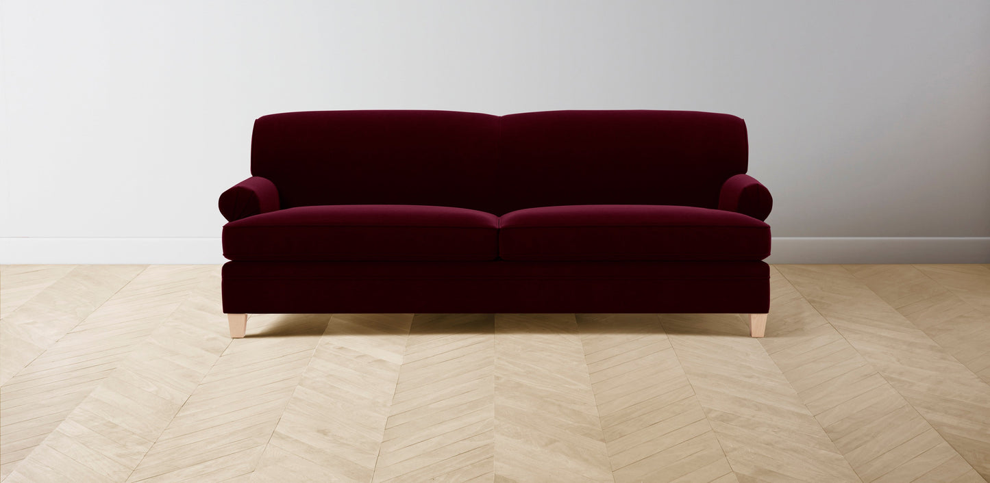 The Carmine  - Mohair Crimson Sofa